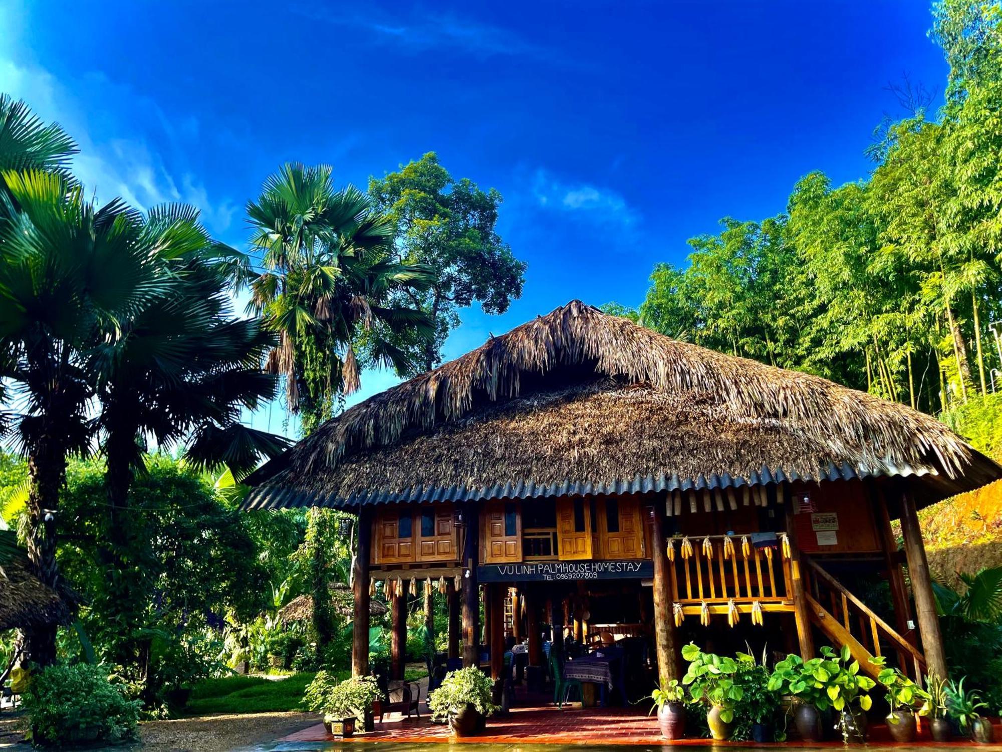 Vu Linh Palm House Homestay - Bungalow Yen Bai Exterior foto